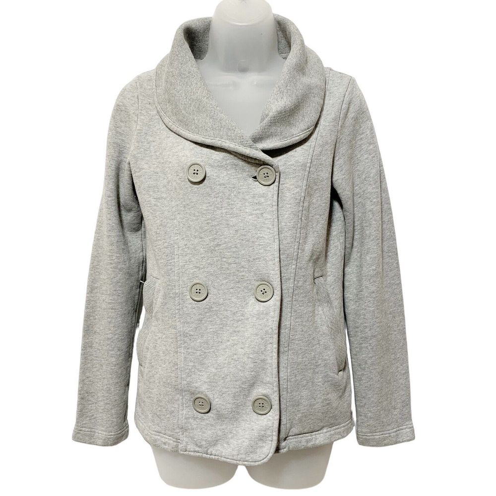 The North Face Gray Double Breasted Shawl Collar Knit Sweater Cardigan Size XS